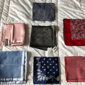 Lot of 7 Pocket Squares Banana Republic + Others